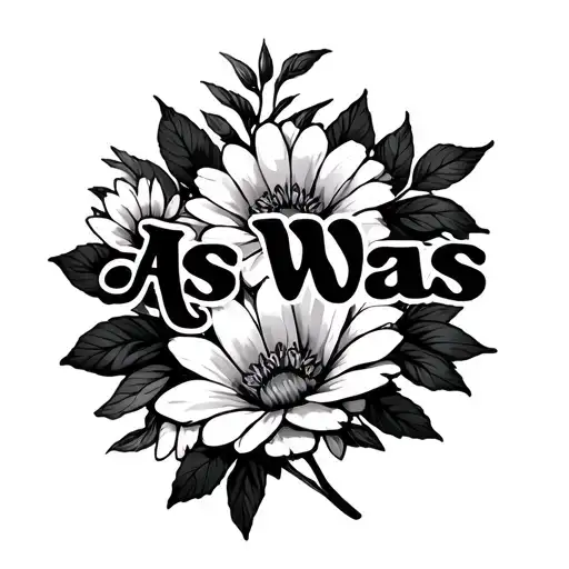 As It Was Word With Flowers Blooming