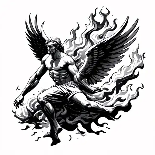 Icarus Falling On Fire