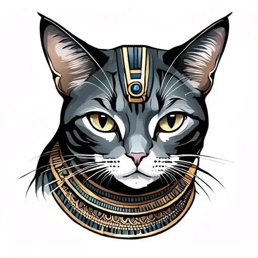 Egyptian Cat With One Eye