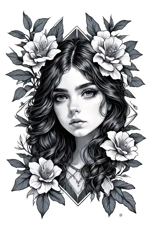 Ophelia With Diamond Shaped Line Outlining