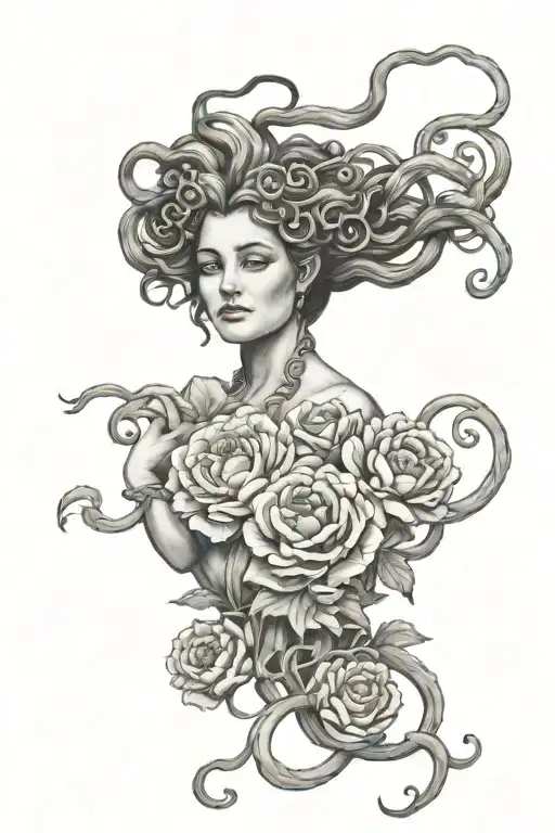 Medusa And Carnations