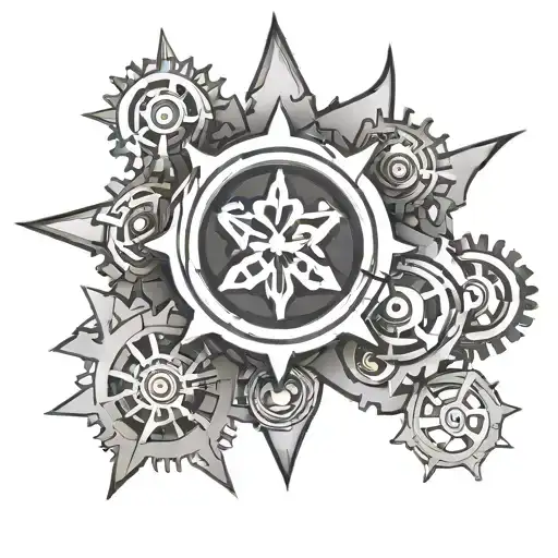 Sobriety Symbol Integrated Into A Mechanical Gear Design