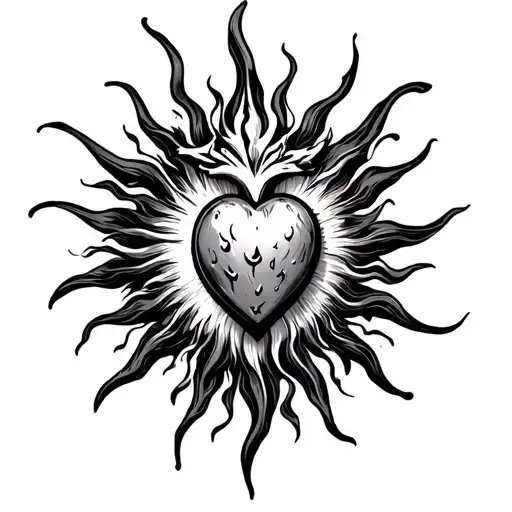 Fiery Sun Sacred Heart