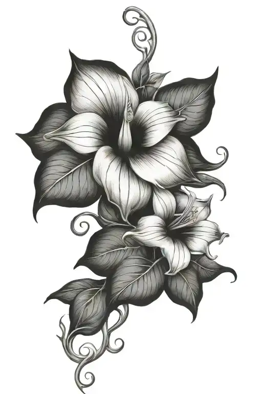 Long Thin Moonflower Vine