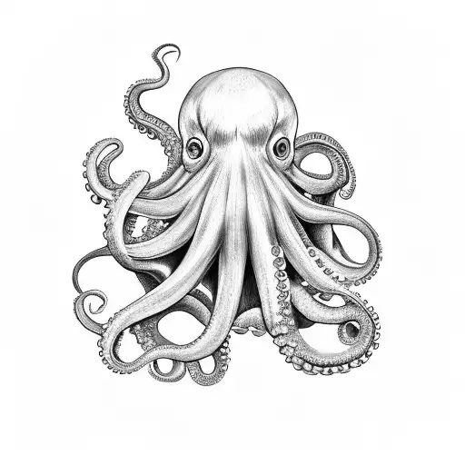 Octopus On Top Of Skull