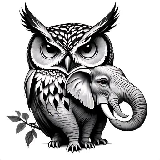 Owl And Elephant
