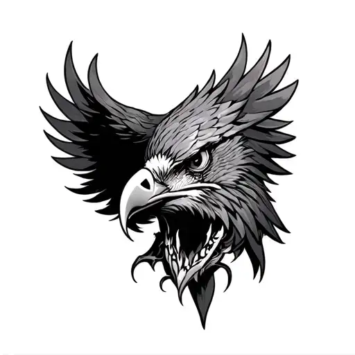Eagle With Evil Face