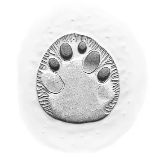 Dog Pawprint With Snowflakes