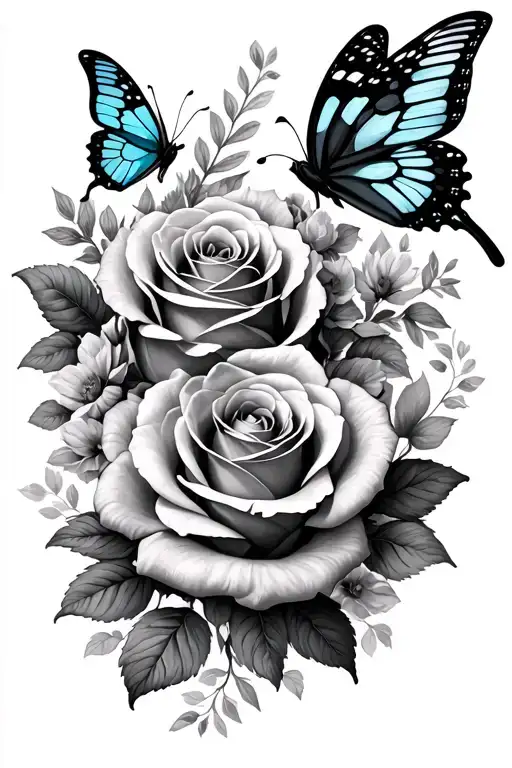 Roses And Butterflys