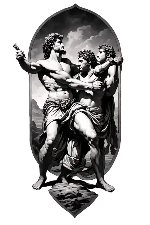 A Classical Picture Of Achilles Fighting Hector