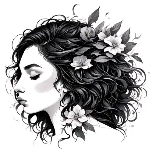 Leo Woman With Dark Hair Inspired By Nature