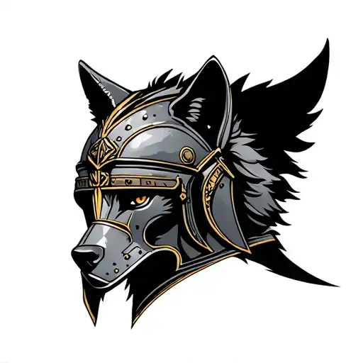 Wolf And Gladiator Helmet