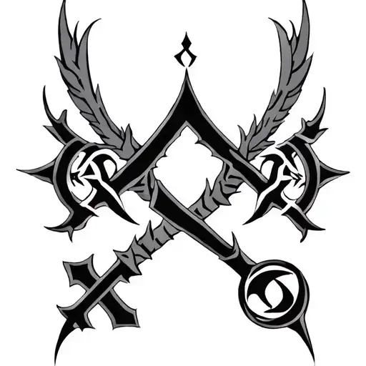 Tyr Tattoo With Nordic Rune Symbols Incorporated Into The Design