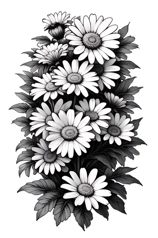Bush Of Daisy Flowers