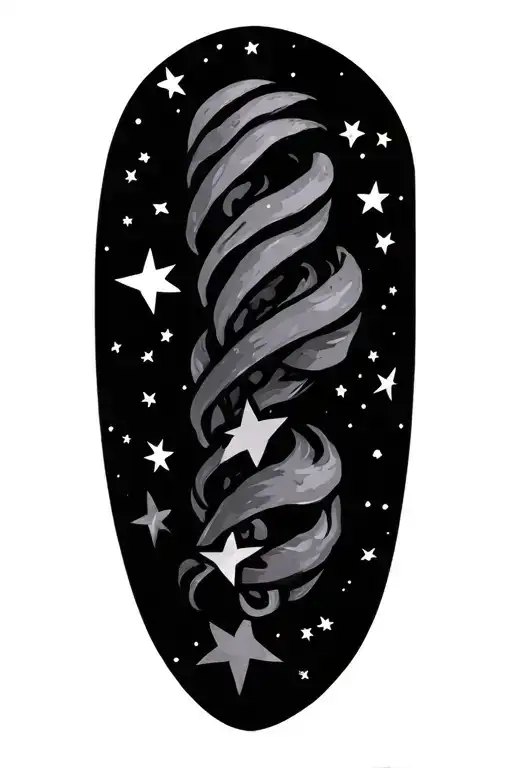 Offspring Logo Incorporated With Stars Scattered