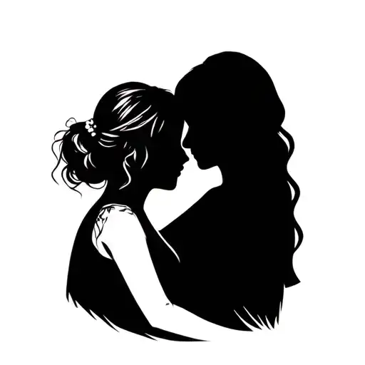 Mom And Daughter Tattoo Design