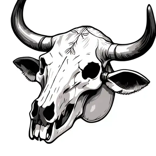 Highlander Cow Skull
