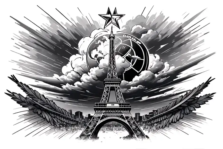 Storm Cloud With A Star Or World Cup Ans The Effeil Tower Star Of Psg Champions League Week