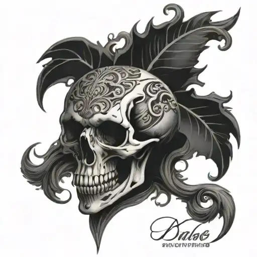 Underbust Tattoo Animal Skull