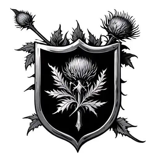 Thistle With Scottish Shield