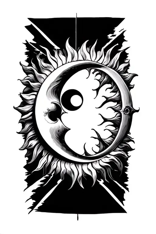 Sun And Moon Intertwined