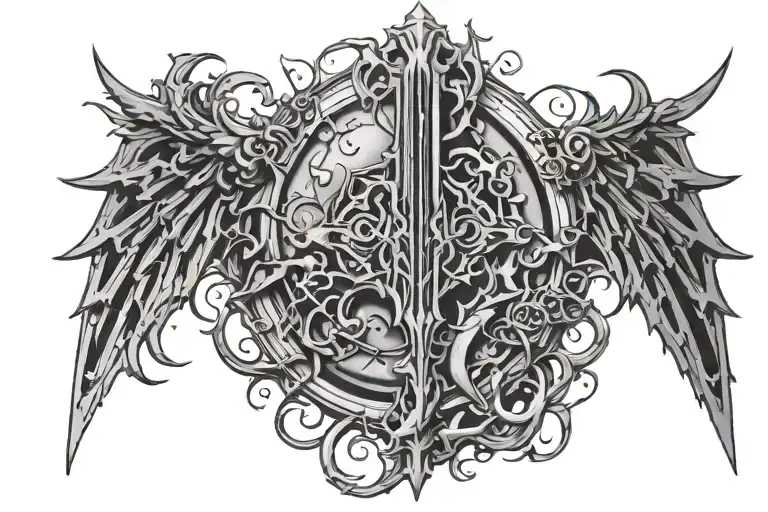 Cybersigilism Back Tattoo Gothic