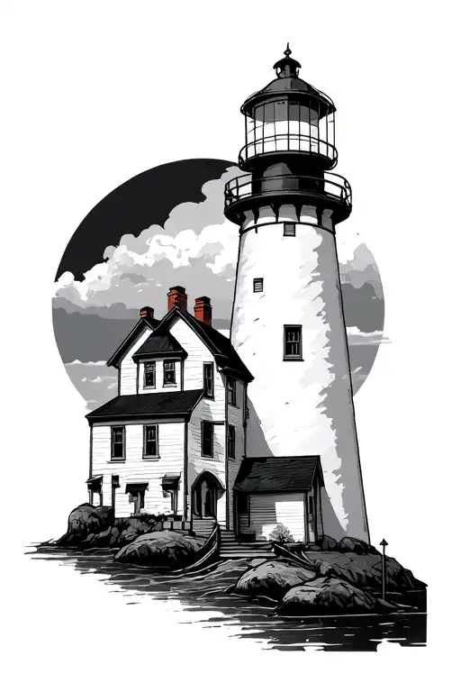 Keystone And Lighthouse