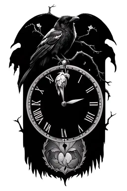 Raven Tree Clock