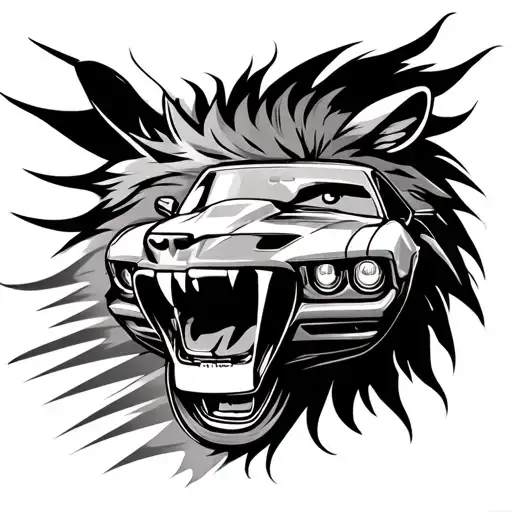 Charger Car Racing That Looks Like A Lion
