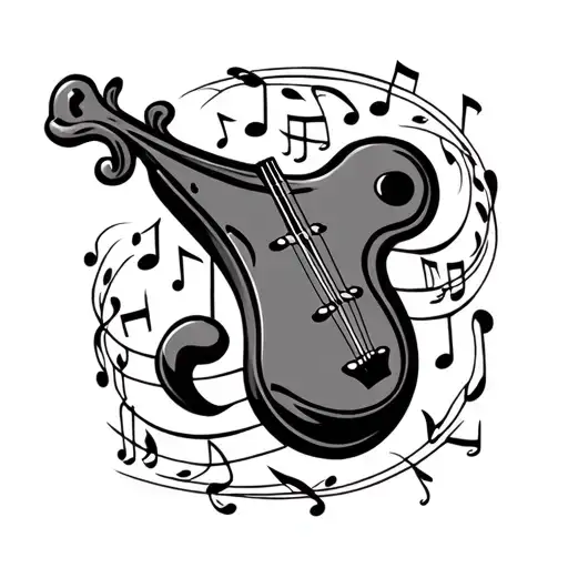 Ocarina With Music Notes