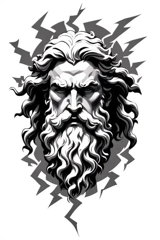 Zeus With Lightning Bolts