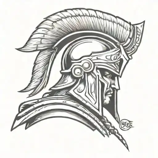 Spartan Looking Left With Shiny Eye