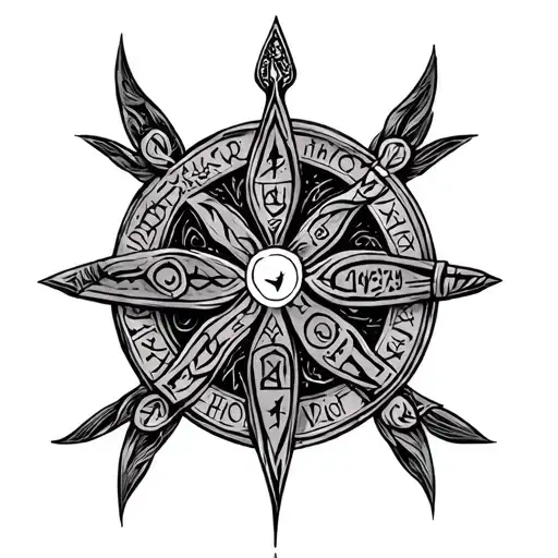 Old Norse Magic Runes Black