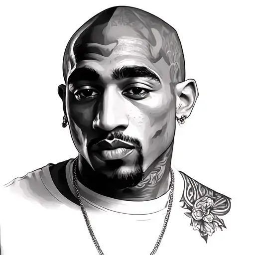 2Pac Portrait Neck