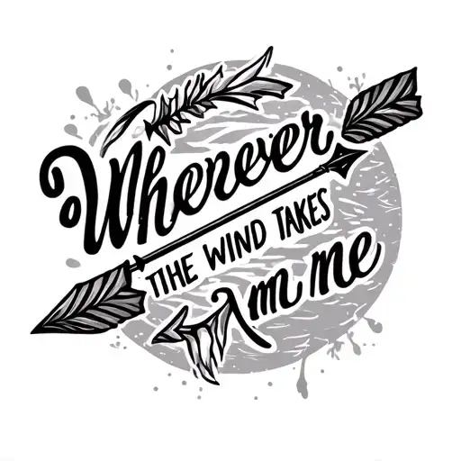 Wherever The Wind Takes Me With An Arrow Throughout The Words