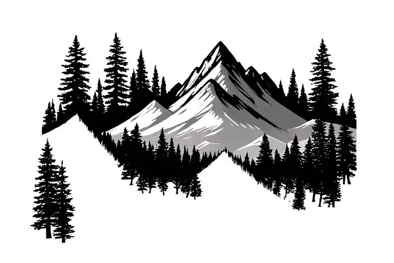 Treeline Mountain Landscape Profile