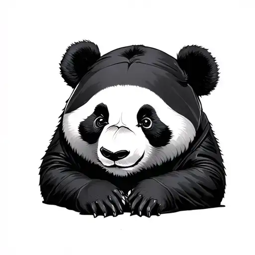 Panda In Suit Full Body