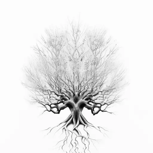 Tree With Roots No Leaves