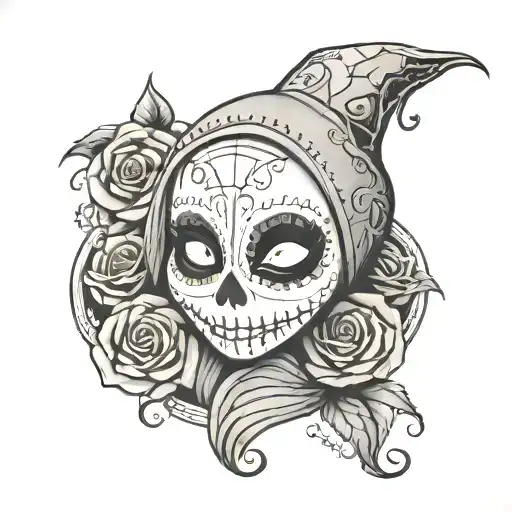 Sally From The Nightmare Before Christmas Day Of The Dead Skull