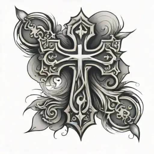 Cross With Transgender Symbol