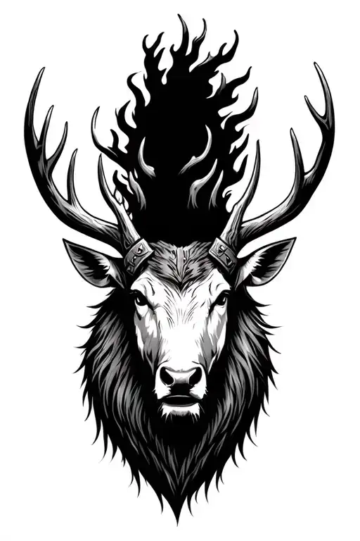 Viking Stag Head