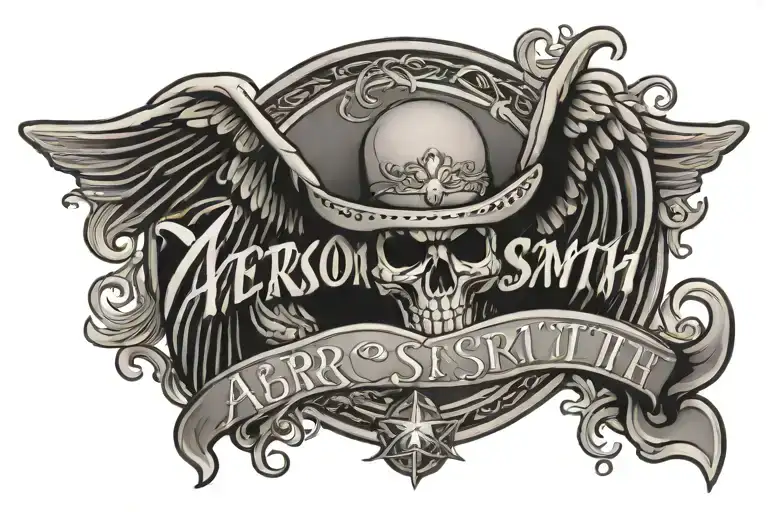 Aerosmith Band Logo With Feminie Touches Star