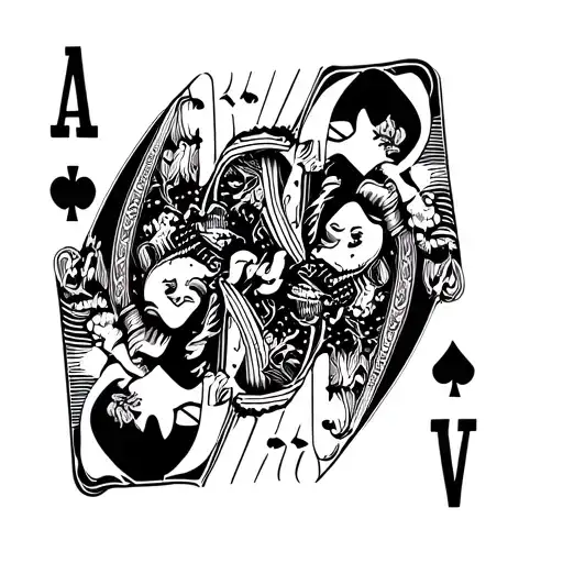 The Words 'Alice' And 'Alfie' On Playing Card