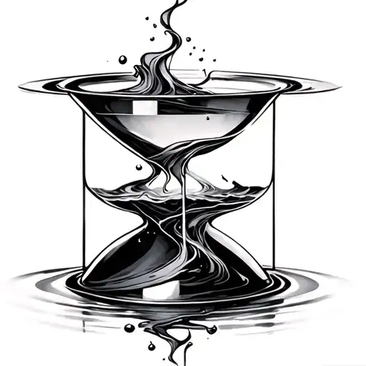 Hourglass With Water Flow