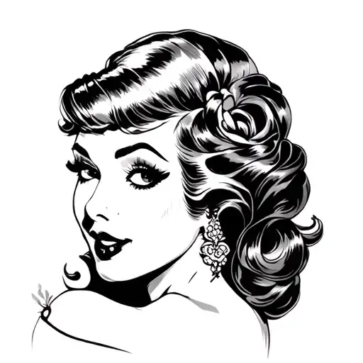 Female Pin Up Face