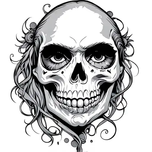 Female Skull Candy Face