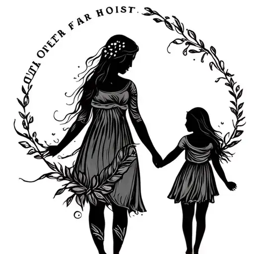 Faith Over Fear Mother Daughter Holding Hands