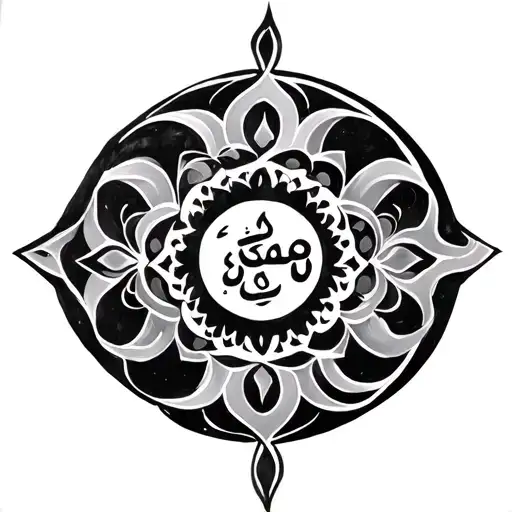Karma Dharma Sabr Moksha Symbol