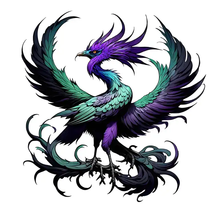 Purple Green Phoenix