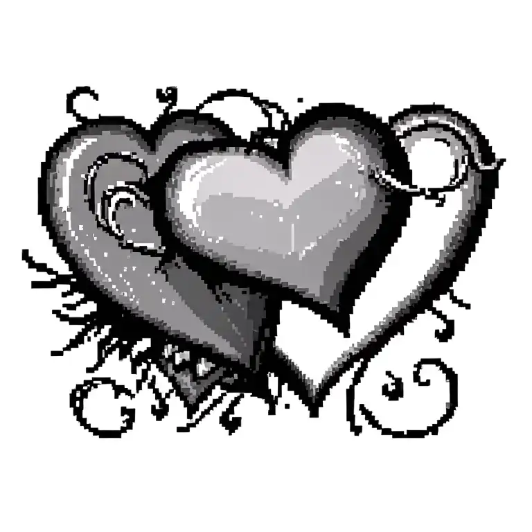 Pixel Art Hearts